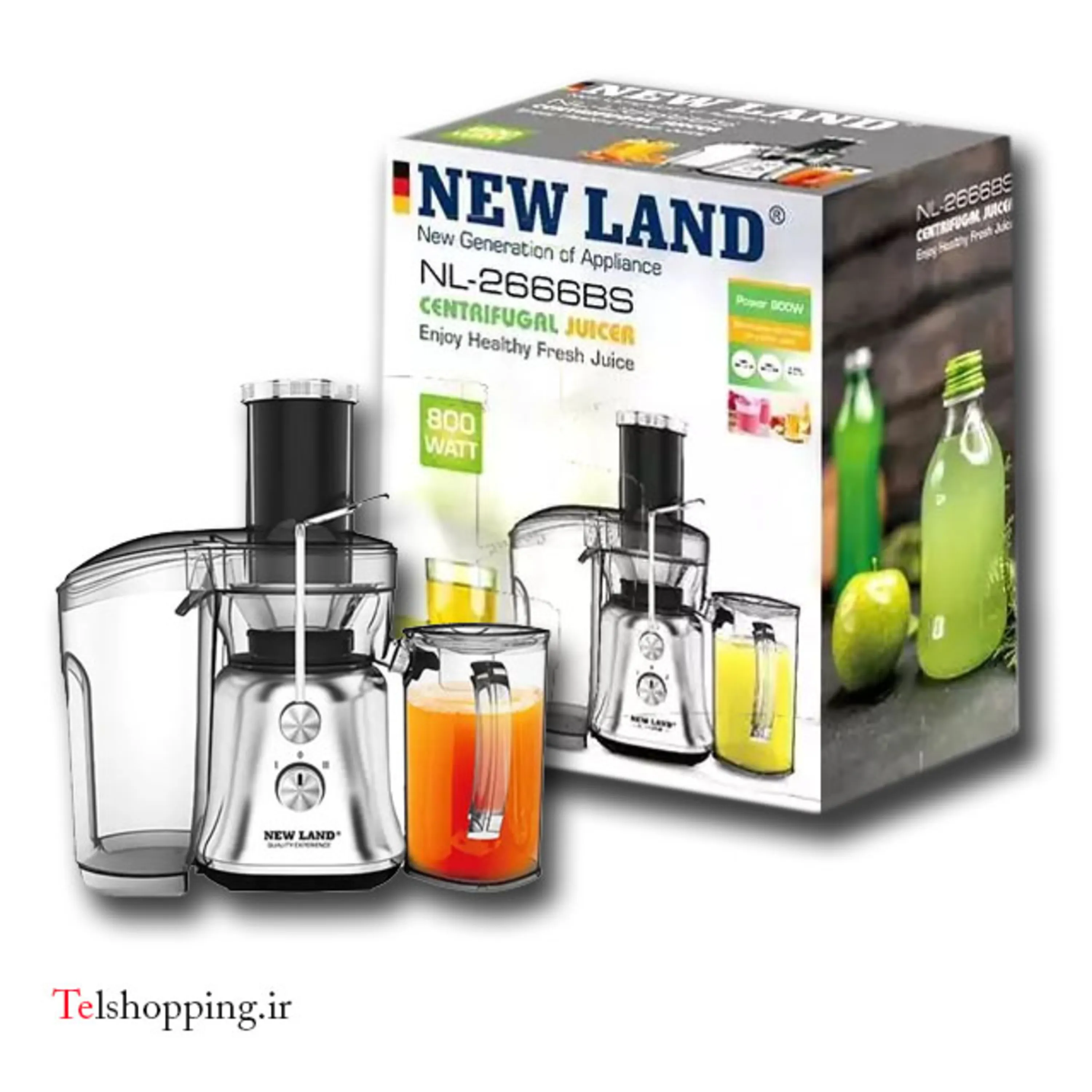 آبمیوه گیر تک کاره نیولند مدل 2666BS